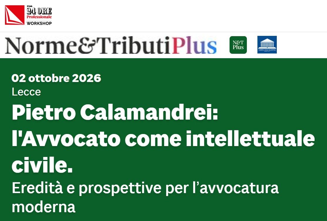 Pietro Calamandrei: l'Avvocato come intellettuale civile.