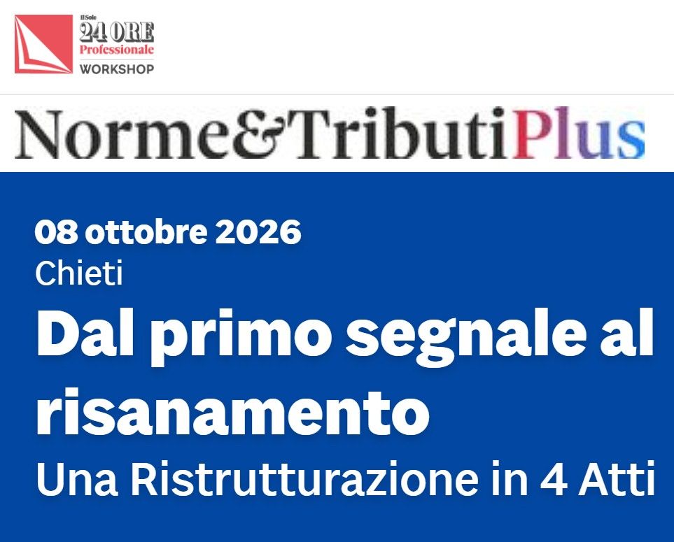Dal primo segnale al risanamento