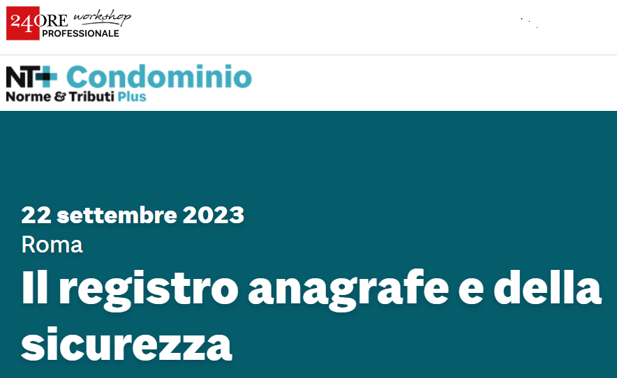 Il registro anagrafe e della sicurezza