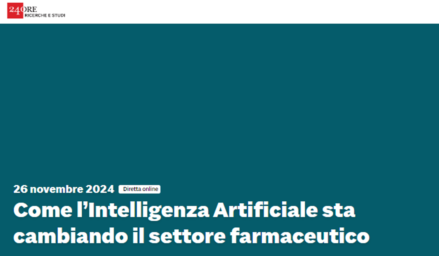 Come l’Intelligenza Artificiale sta cambiando il settore farmaceutico